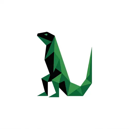 Minimalist Lizard Logo Design - Abstract Symbol