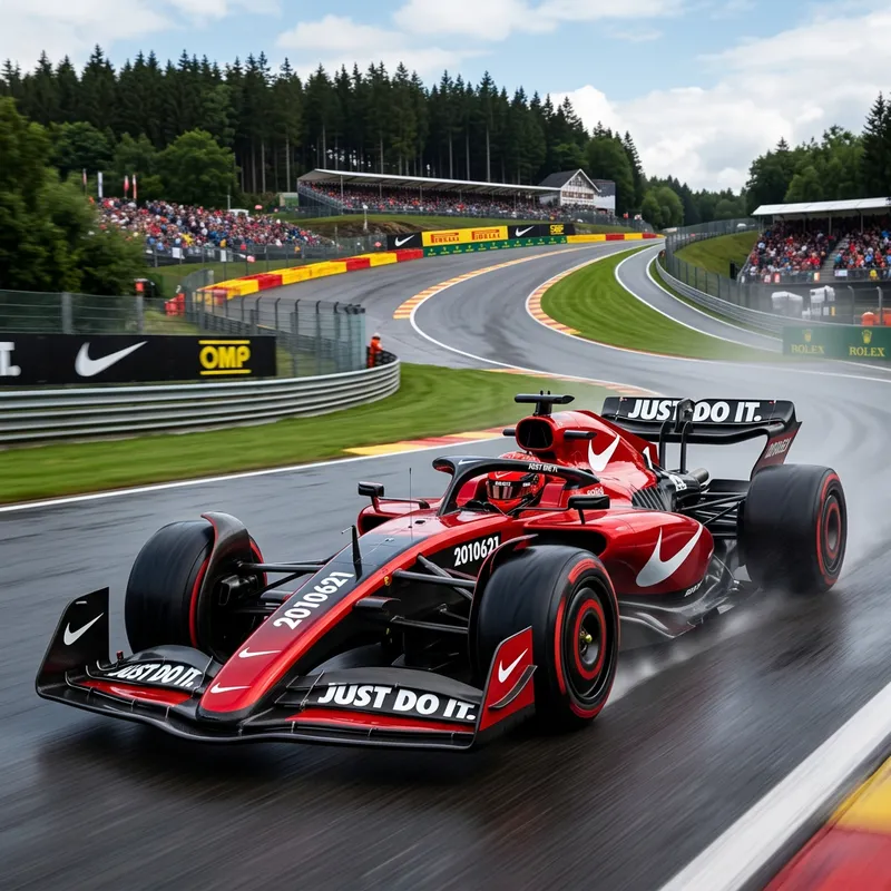 Nike F1 Car in Red and Black - Just Do It