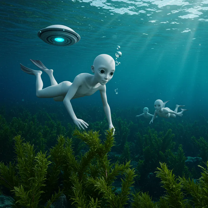 Curious Humanoid in the Depths of the Sea