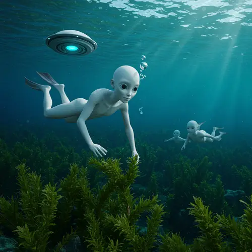 Curious Humanoid in the Depths of the Sea