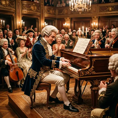 Classical Composer Reimagined: Enthralling Performance in 18th Century Ambiance