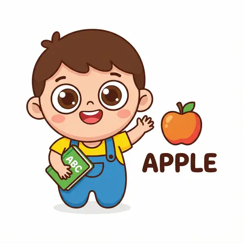 Cute Cartoon Boy for Language Learning