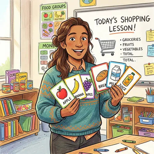 Engaging Shopping Lesson Flashcards for Learning