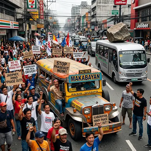 Jeepney Phaseout Protest: Traditional vs Modernized Jeeps