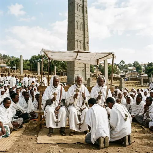 Abyssinian Elders in Traditional Reconciliation Ceremony