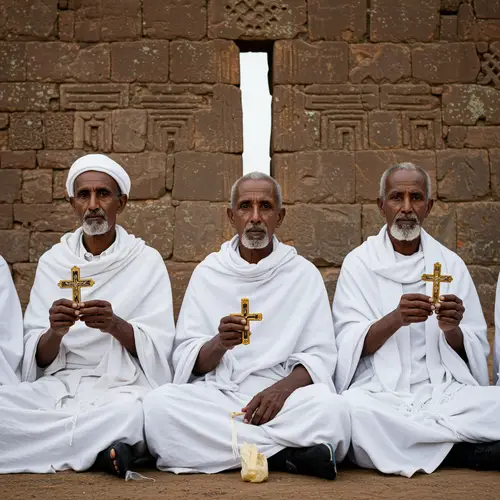 Abyssinian Elders in Traditional Reconciliation Ceremony