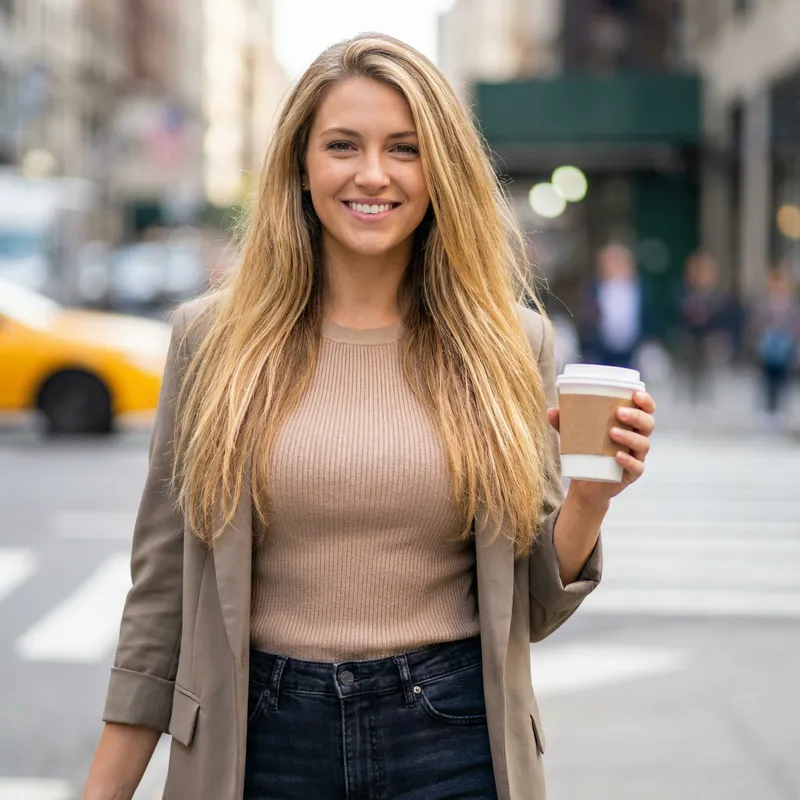 Beautiful 20s American Woman with Blonde Hair | Fashion Model