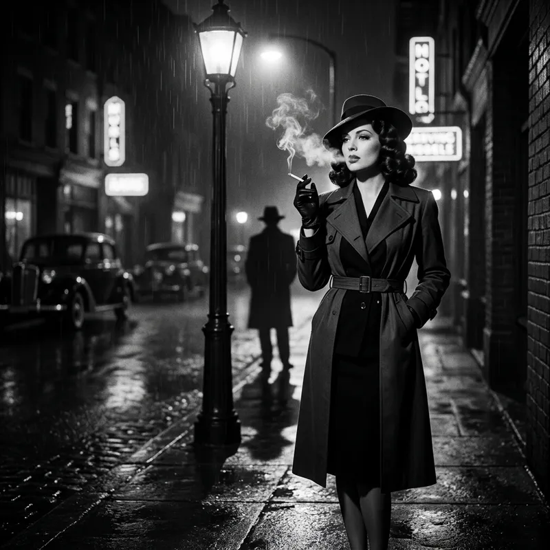 Vintage Film Noir: Rachael Wilson Character Vintage Film Noir: Rachael Wilson Character