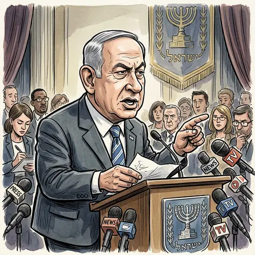 Benjamin Netanyahu Caricature Art
