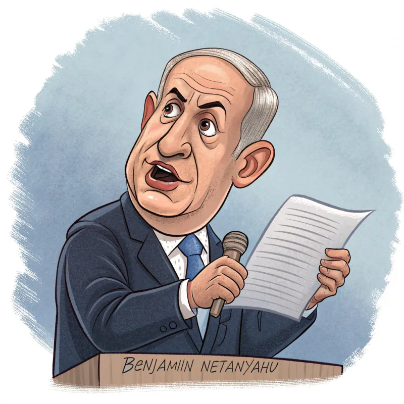 Benjamin Netanyahu Caricature Art