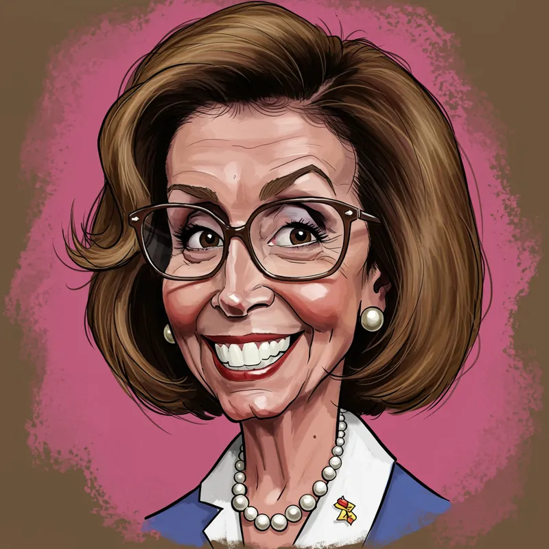 Nancy Pelosi Caricature Art