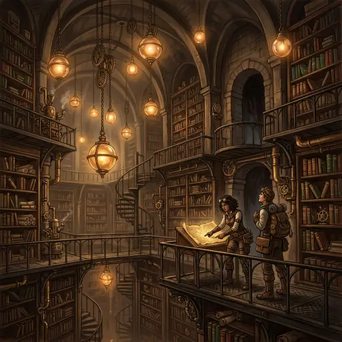 Explore a Steampunk Ancient Library Adventure