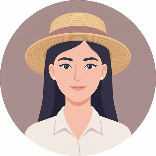 Professional Caucasian Woman Flat Illustration for Social Media Profiles