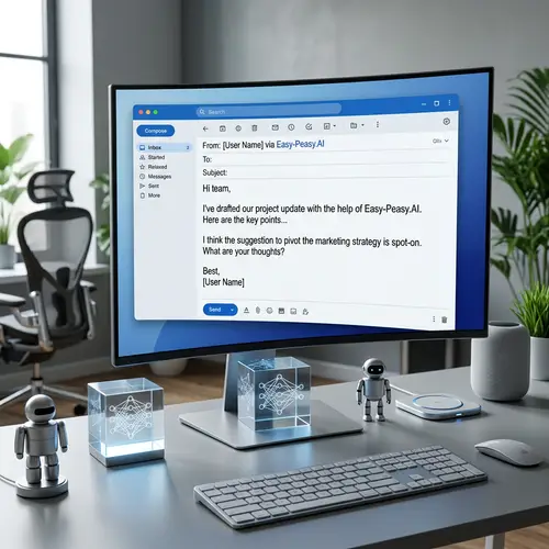 Contemporary Workstation with Easy-Peasy.AI Professional Email