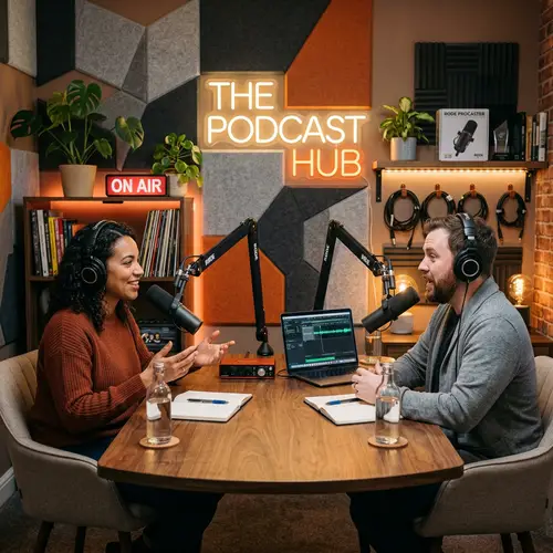 Podcast Studio Design for Two Podcasters