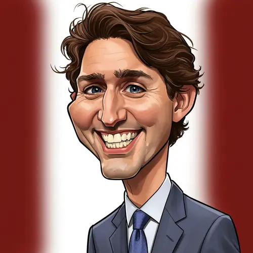 Funny Justin Trudeau Caricature Art