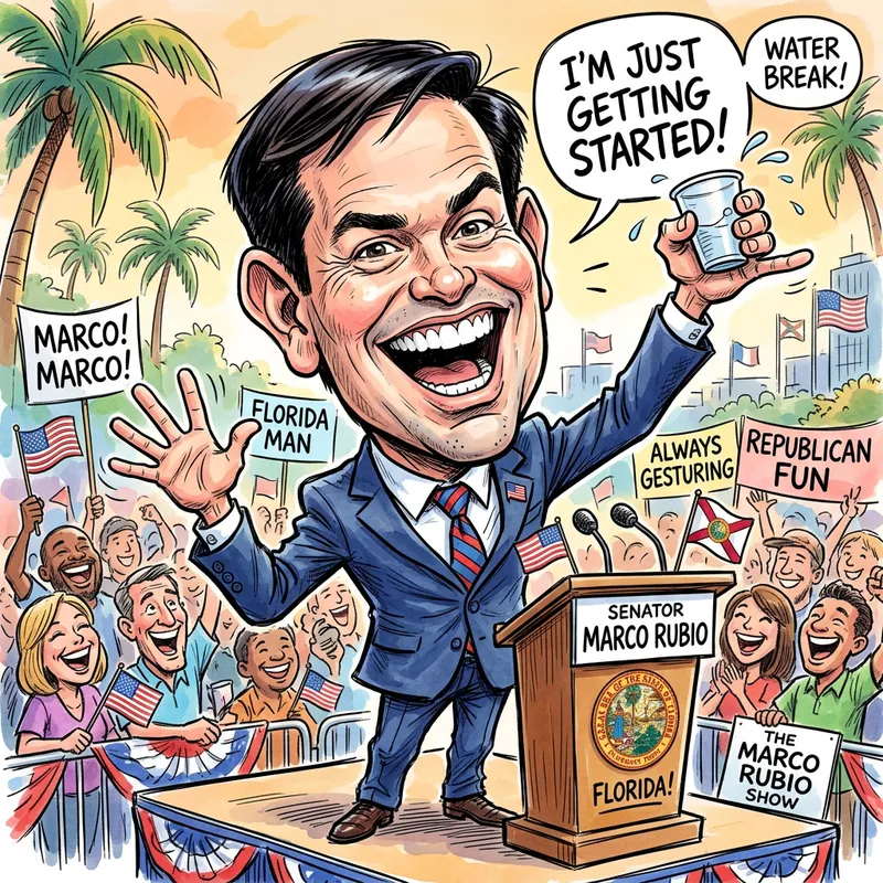Funny Marco Rubio Caricature Art