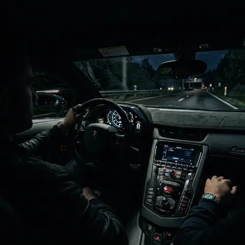 Hyper Realistic Lamborghini POV Night Drive