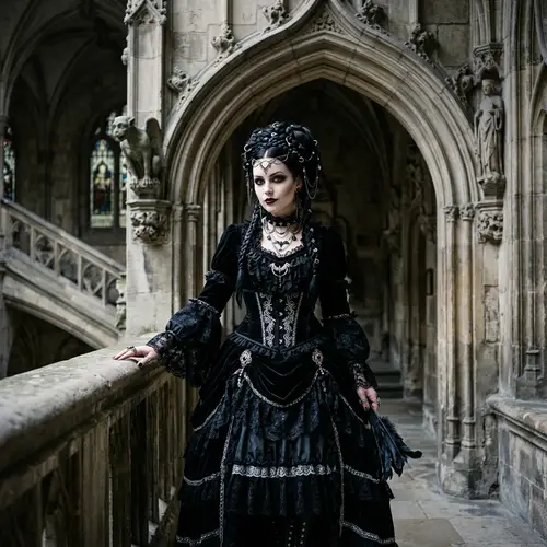Gothic Fashion: Pale Skin, Dark Makeup & Elaborate Braids