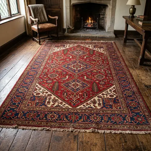 Antique Persian Rug | Intricate Design, Geometric Patterns