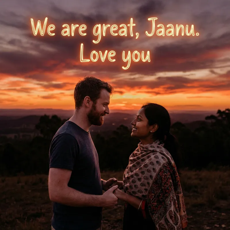 Heartwarming Love Scene at Sunset: We are soulmates, Jaanu
