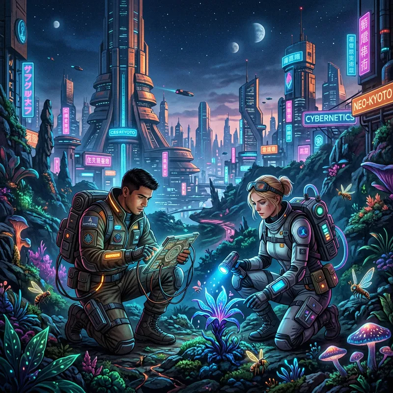 Explore a Cyberpunk Future with Space Travelers Explore a Cyberpunk Future with Space Travelers