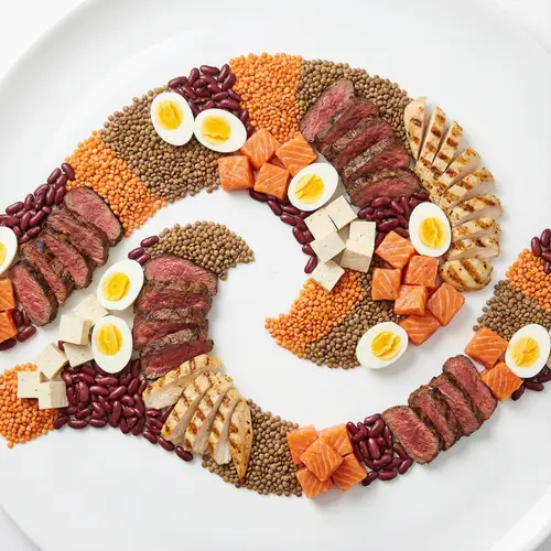 Delicious Protein-Rich Foods Art Display