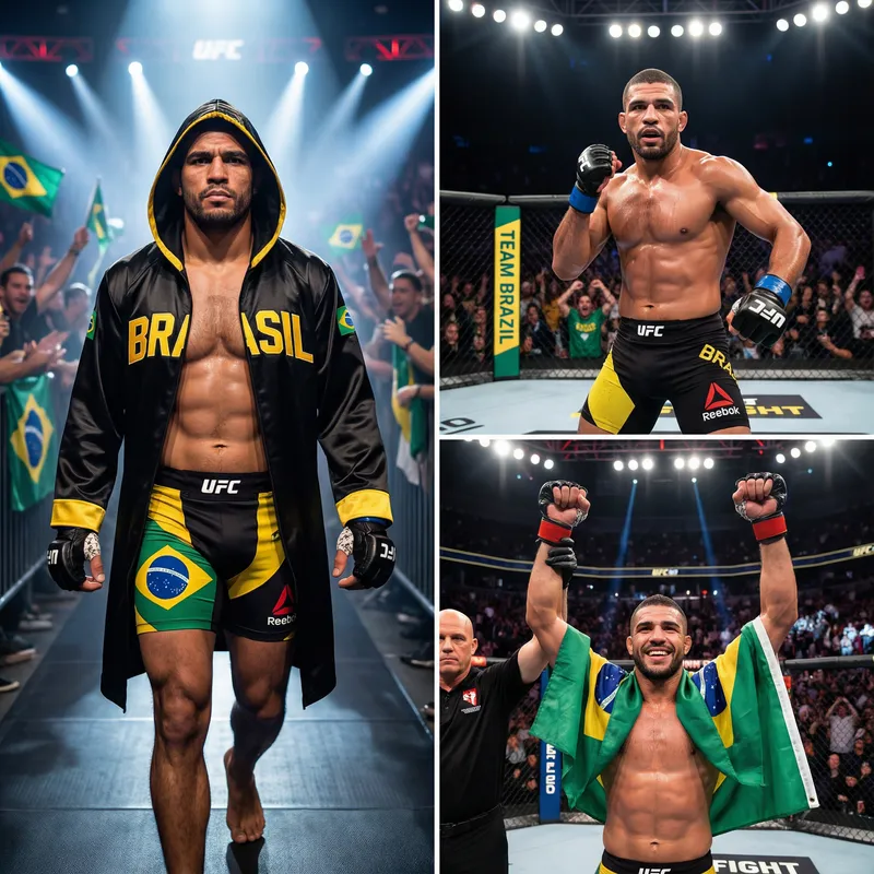 Epic UFC Fighter Entrance and Victory Scenes