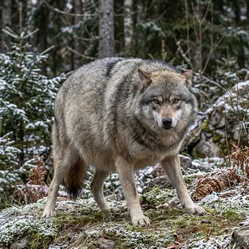 Giant Inflated Grey Wolf - Wildly Comedic Image