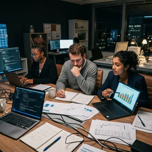 Professional Data Analysis Team: Diverse Experts in Action