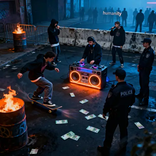 Dark Neighborhood Vibes: Skaters, DJs, and Rap Culture