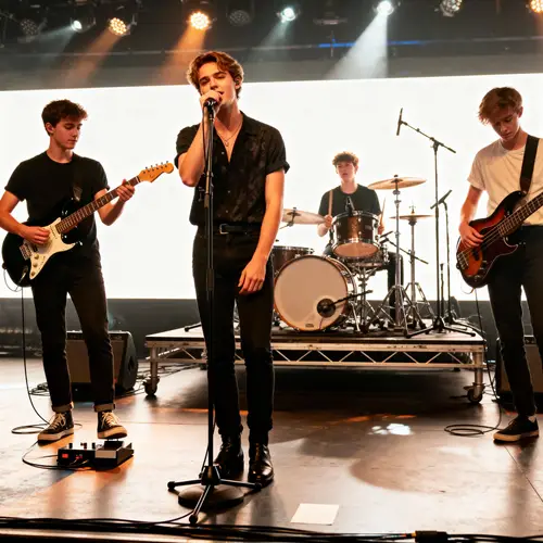 Live Band Stage Layout: Vocalist & Instruments Setup