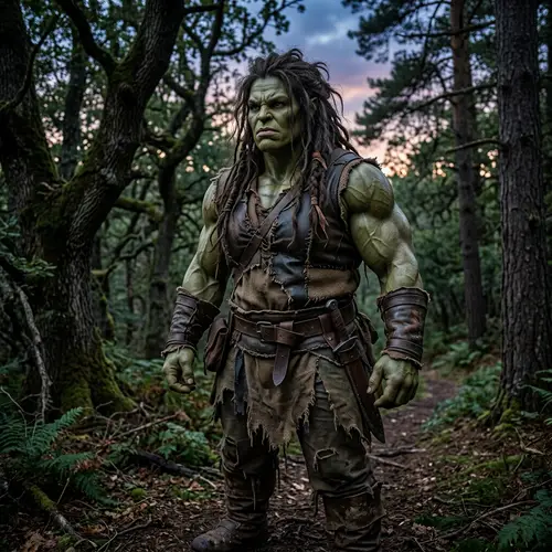 Muscular Female Ogre - Towering and Imposing Strength