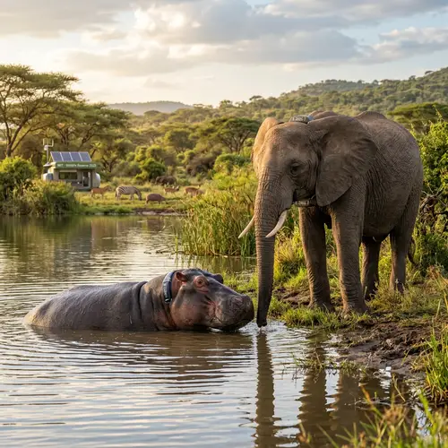 Elephant and Hippo: Nature's Gentle Giants