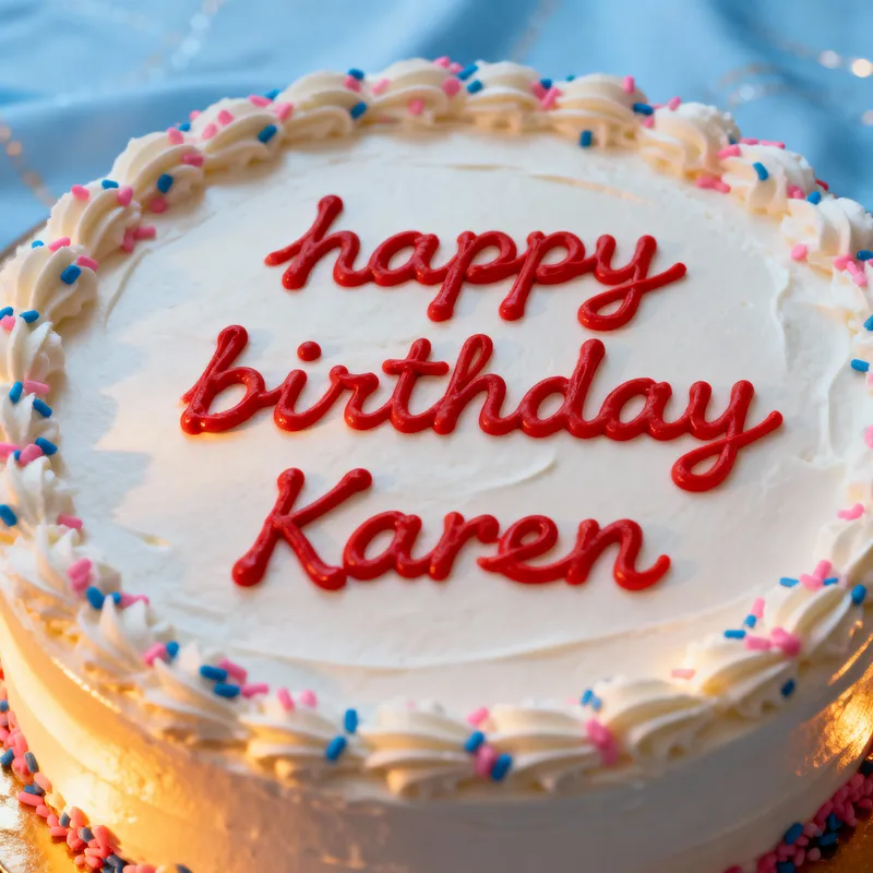 Happy Birthday Karen Cake Celebration