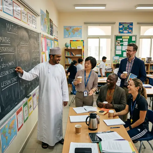 Diverse Team of Educators Engaging in Teaching Strategies at School