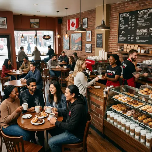 Canadian Coffee Shop Interior Scene | Tim Hortons