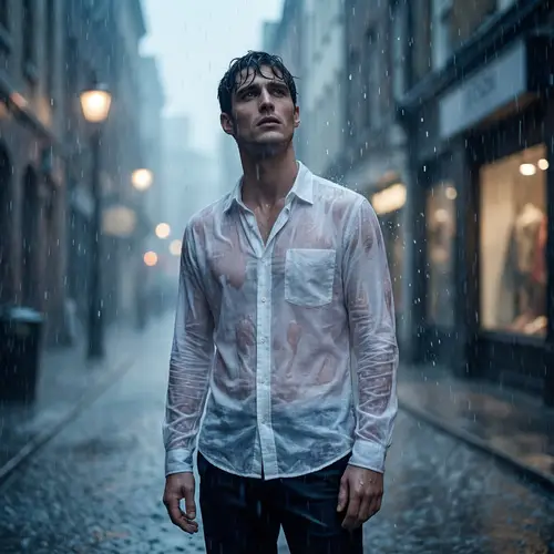 Expressive Fashion in the Rain: Editorial Shoot