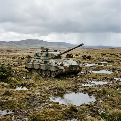 Argentinian Tank in Malvinas Battlefield