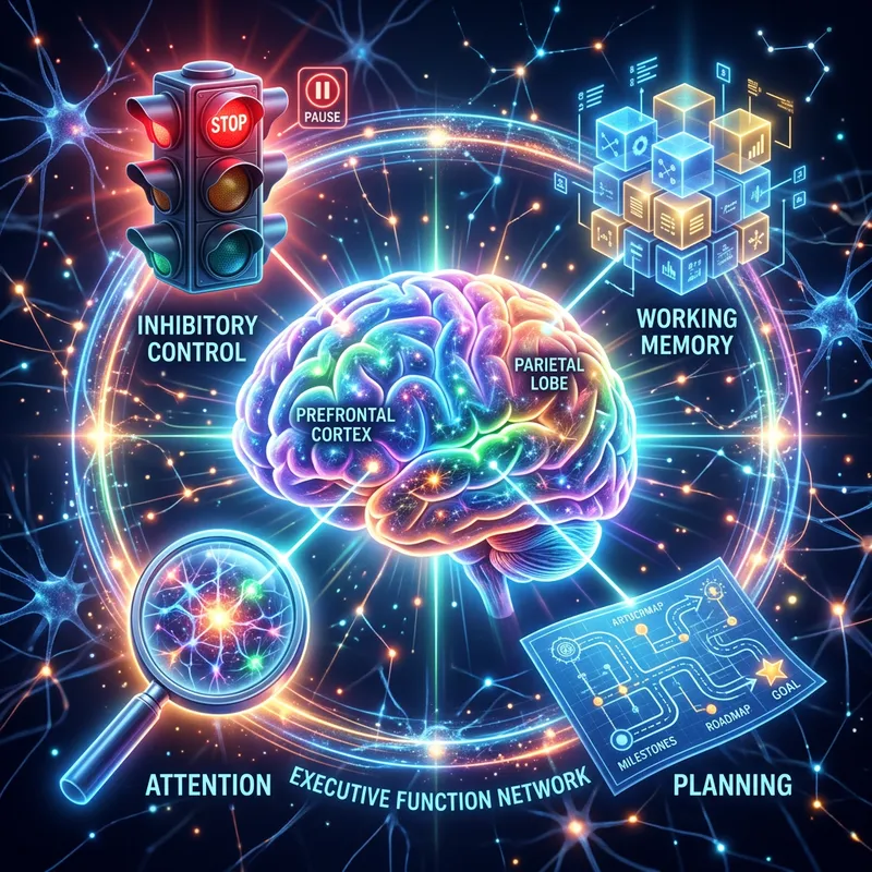 Symbol of Executive Function: Inhibitory Control, Planning, Memory, Attention Symbol of Executive Function: Inhibitory Control, Planning, Memory, Attention