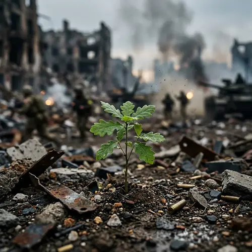 Hope Amidst Chaos: A Hyperrealism Artwork