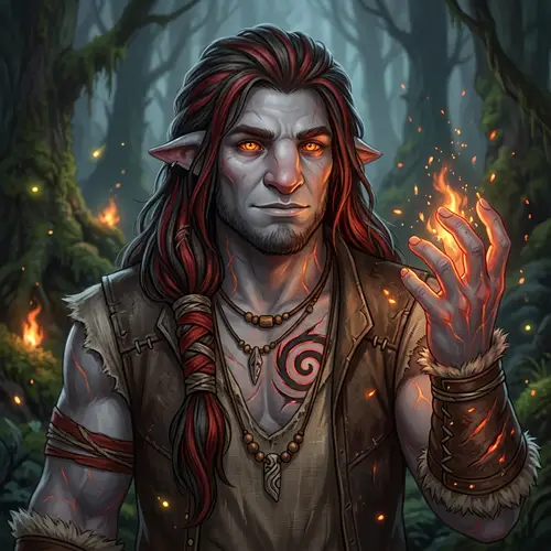 Kiefer Emberfinger: DnD Firbolg Avatar Design