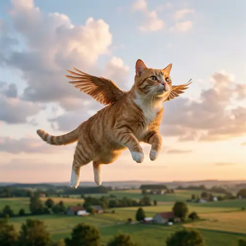 Flying Cat: Experience Amazingly High Cat Flight