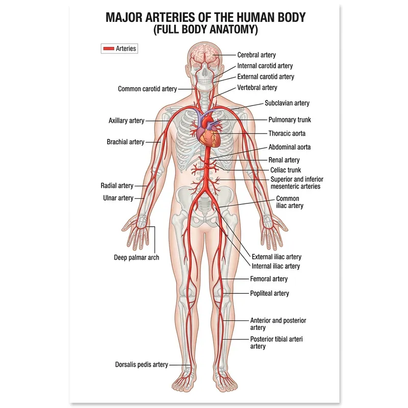 Comprehensive Artery Anatomy Full Body Overview