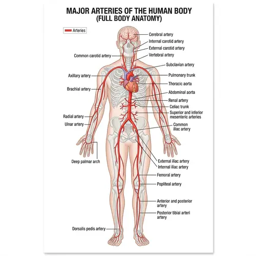Comprehensive Artery Anatomy Full Body Overview