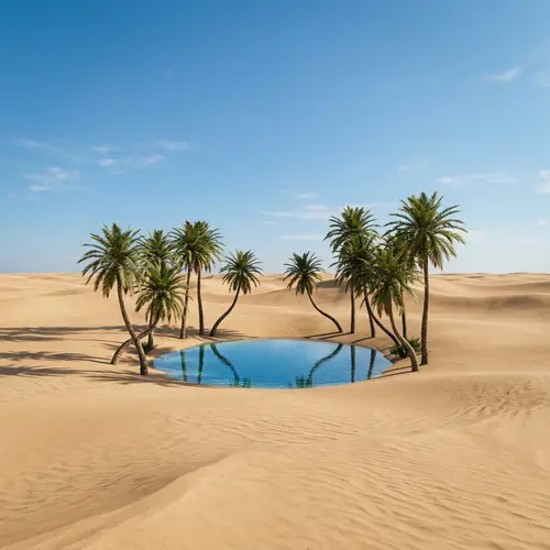 Desert Oasis: A Minimalist Sandy Paradise