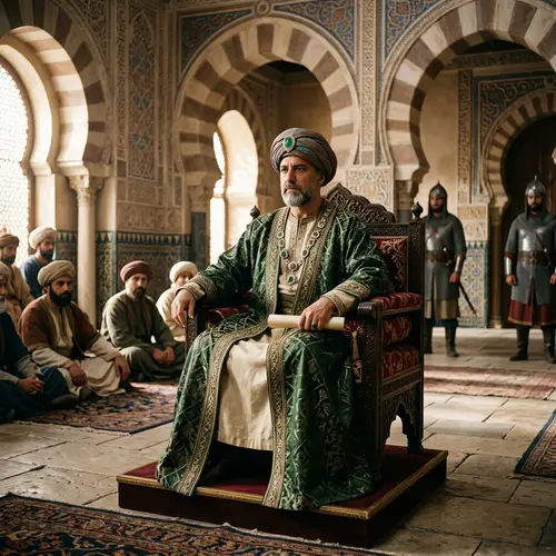Umayyad Dynasty Inspired Historical Scene | Regal Middle-Eastern Man