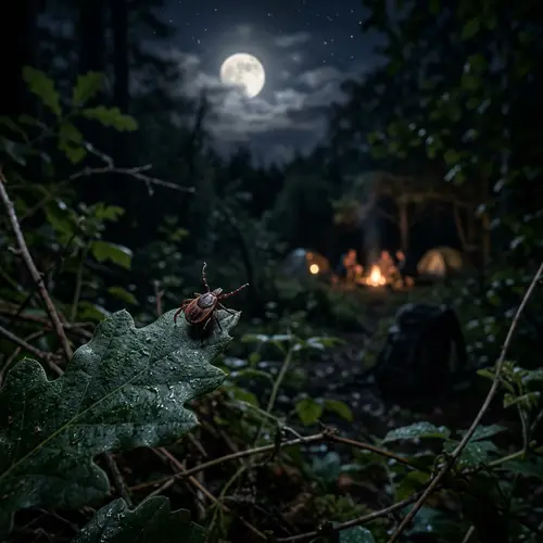 A Nighttime Encounter: A Tick Observes Its World