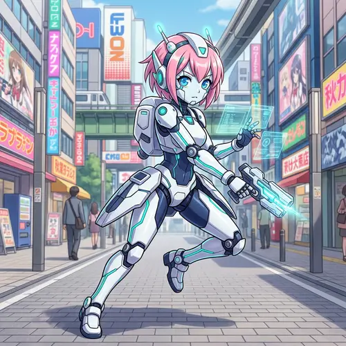 Chica Anime Robot - Futuristic Design