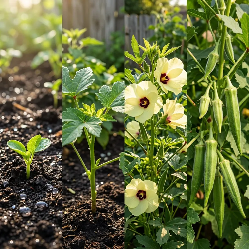 Bhindi Plant Growth: Stages from Seed to Harvest